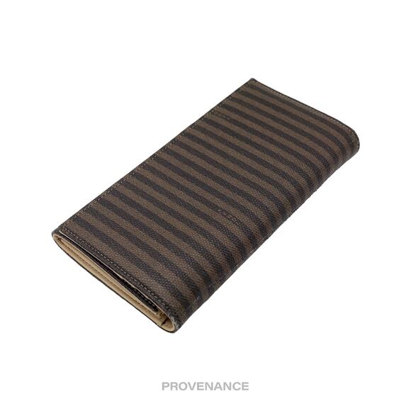 🔴 Fendi Snap Long Wallet - Striped Pequin - Picture 3 of 10